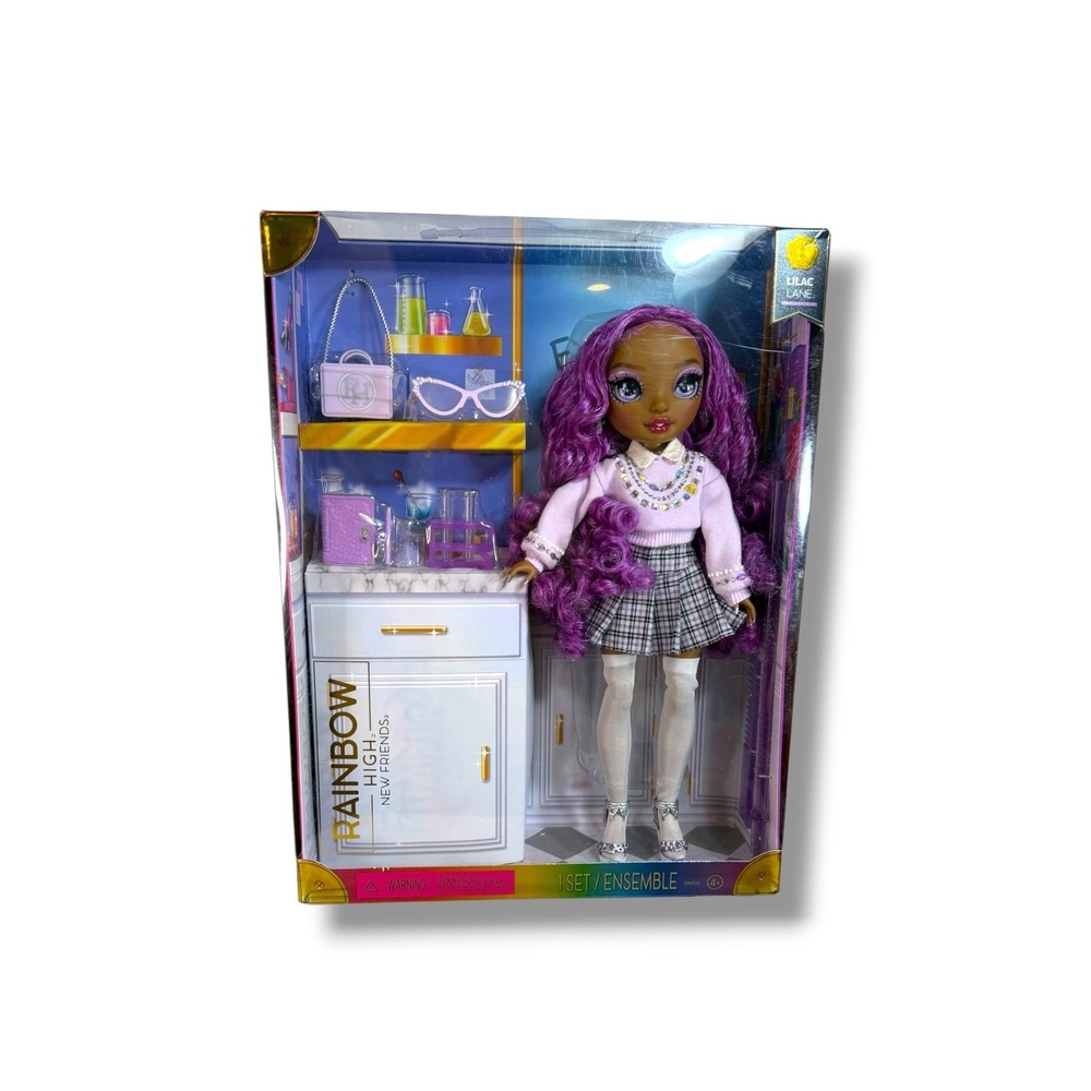 2023 MGA Rainbow High Lilac Lane New Friends Fashion Doll & Accessories RARE NIB